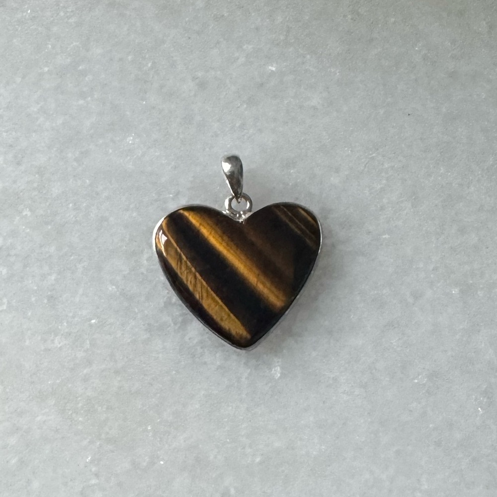 NWOT Tuckernuck Wild at Heart Pendant, Tiger’s Eye, Sterling Silver